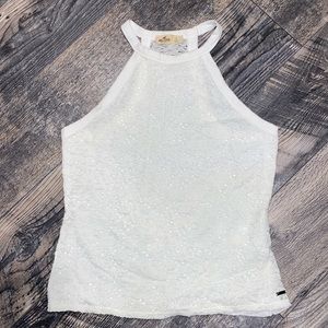 Hollister lace high neck tank size large